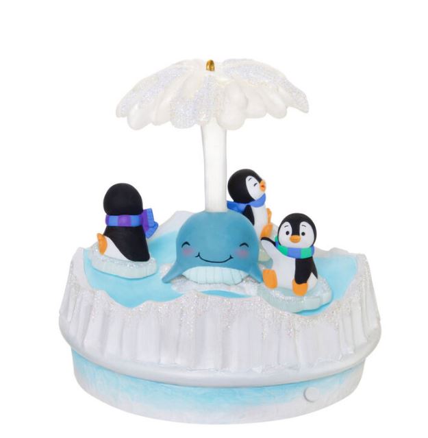 2025 Playful Penguins - Musical Ornament With Light and Motion